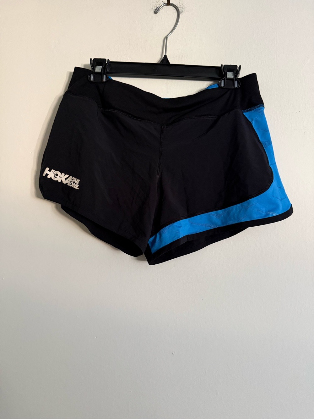 Hoka Black and Blue Women's Athletic Running Shorts